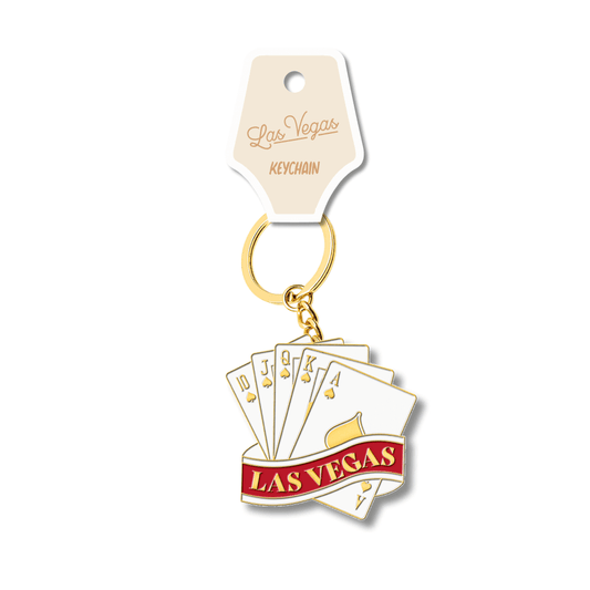 Las Vegas Royal Flush Enamel Keychain