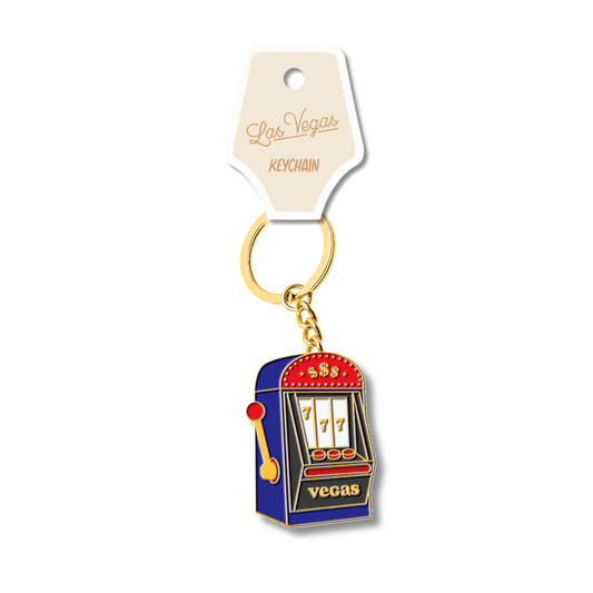 Las Vegas Slot Machine Enamel Keychain