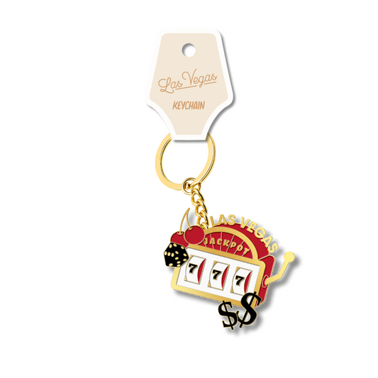 Las Vegas Retro Slots Enamel Keychain