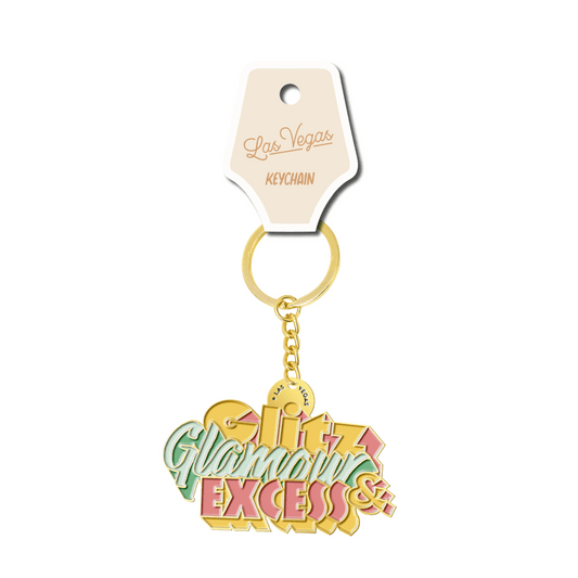 Las Vegas Glitz and Glam Enamel Keychain