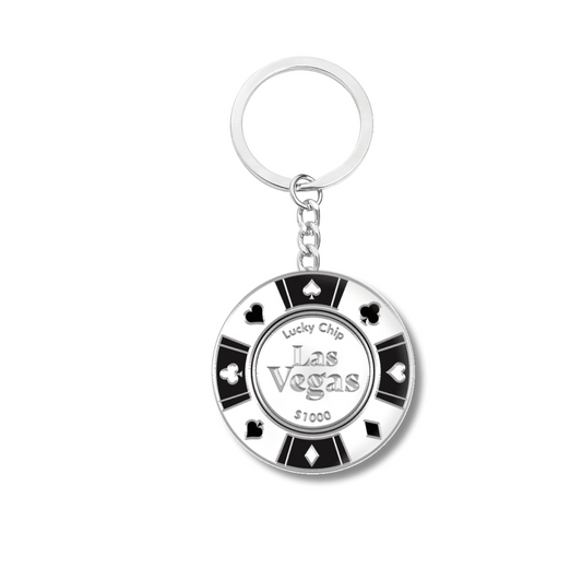 Las Vegas Poker Enamel Keychain