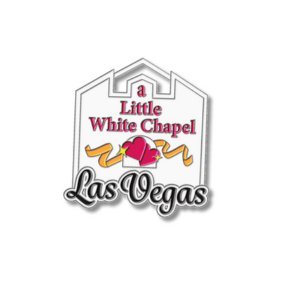 Las Vegas White Chapel Enamel Magnet