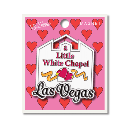 Las Vegas White Chapel Enamel Magnet