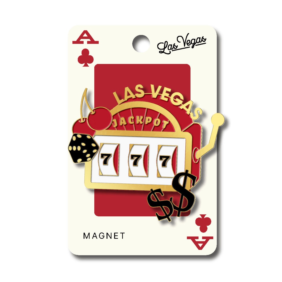 Las Vegas Slot Machine Enamel Magnet