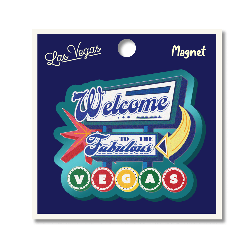 Las Vegas Sign Retro Foil Magnet