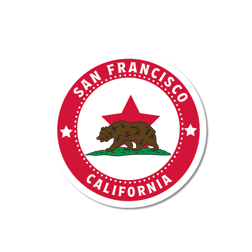 San Francisco Flag Sticker 1pk