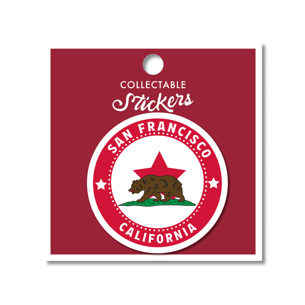 San Francisco Flag Sticker 1pk