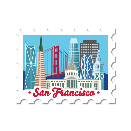 San Francisco Skyline Sticker 1pk