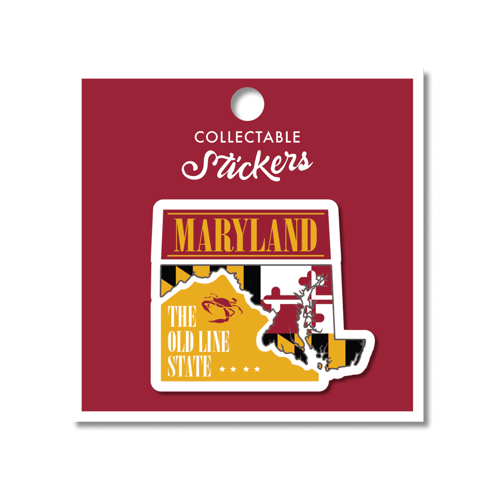 Maryland State Flag Sticker 1pk