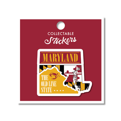 Maryland State Flag Sticker 1pk